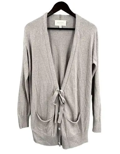 Brochu Walker Cardigan Sweater Gray Grandpa Cotton Cashmere Luxe Casual S