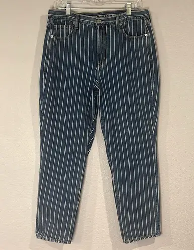 American Eagle Mom Jean high rise striped cotton denim jeans 12