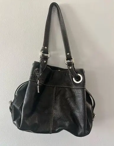 Fossil  Shoulder Bag Women’s Black Leather Hobo Purse Handbag Designer Luxe