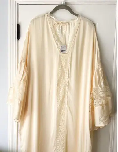 Free People NWT  x Jen's Pirate Booty Angel Fire Kaftan in French Vanilla Large