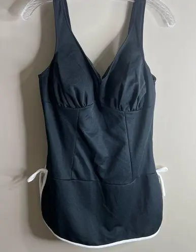 Vintage 1970s swim dress union made Black Size M
