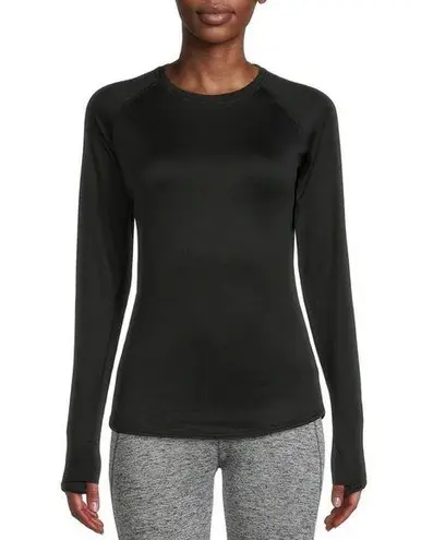 Cuddl Duds ClimateRight by Women's Grid Long Sleeve Crewneck Thermal Top