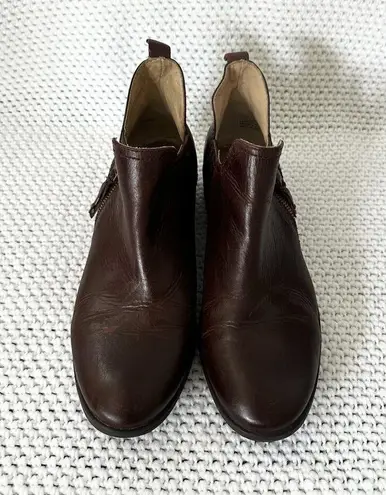 Lucca Lane Oxford Brown Leather Sayge Low Ankle Cut Round Toe Boots Booties 9.5