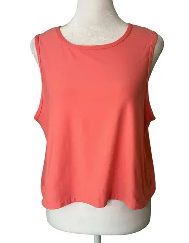 Beyond Yoga bright pink sleeveless cut-out back tank top