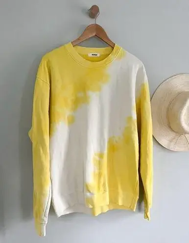 Madhappy  | Tie Dye Pullover Sweatshirt Oversized | Yellow White | Sz M