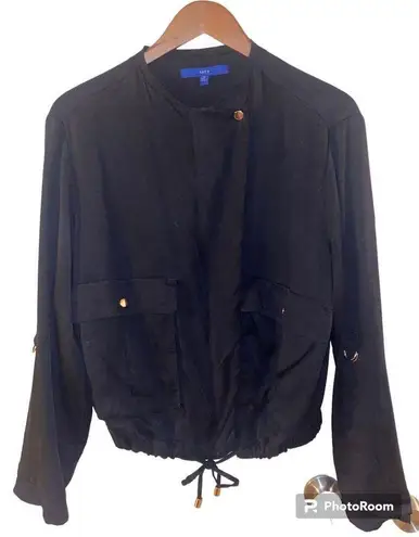 Apt. 9  Black Rayon Jacket with Gold Hardware - size medium