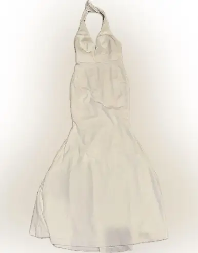 Dress the Population NWOT Camden Mermaid Hem halter white Gown sz XS