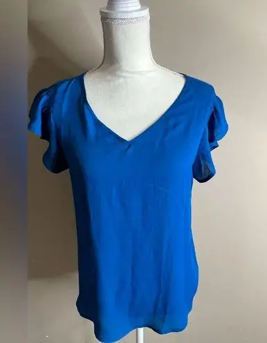 Paper moon Royal blue flutter sleeve top size small