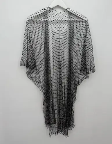 Unbranded Rhinestone Black Shawl Top Overlay Mesh Sheer Glamour OSFM Size undefined