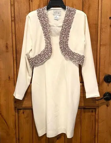 2 piece dress and beaded bolero, size 8 by ET AL