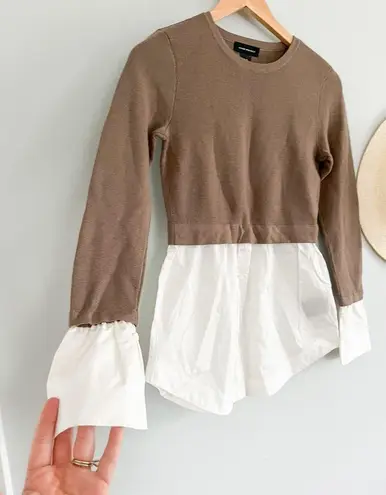 Club Monaco | Berdine Sweater | "Fox" Tan and white | Sz XS | NWT