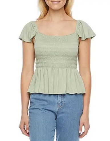 Arizona Jeans ✨Arizona Co Square Neck Short Sleeve Babydoll Top✨