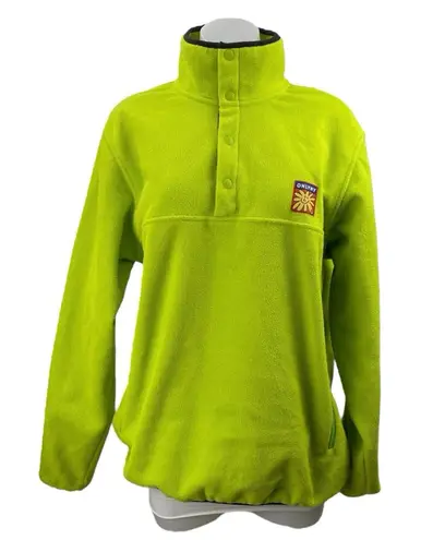 OnlyNY Women's Green Turtleneck Half Snap Fleece Long Sleeve Sweater Top Size M Size M