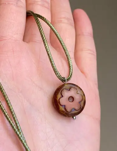 Handmade quality Czech glass bead fairy boho vintage retro style necklace🌿✨