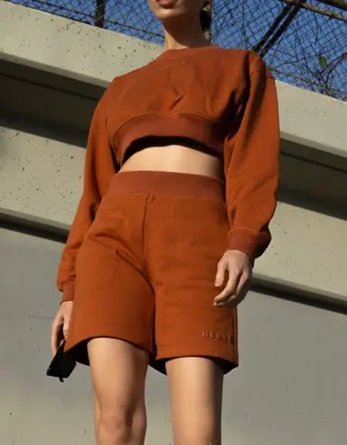 Herve Leger Herve by boyfriend terry shorts in sepia size S small