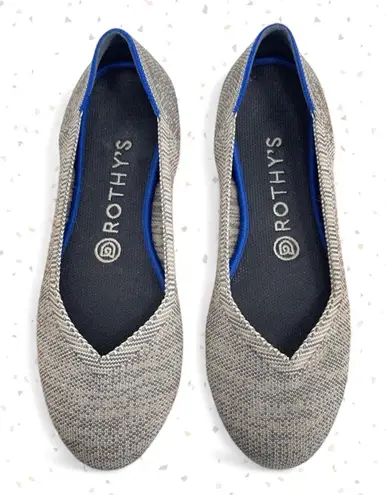 Rothy's Grey Heathered Round Toe Slip On Shoes Neutral Rothy’s The Flat Taupe Heather 7