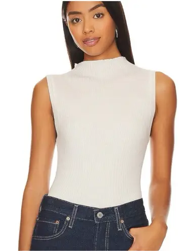 Enza Costa Silk Rib Knit Sleeveless Mock