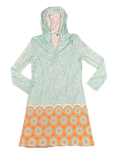 Cabana Life Hooded Cover Up Dress Small Tunic Vacation Resort Cruise Beach Wear