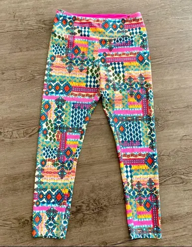 American Fitness Couture Abstract Leggings Size M