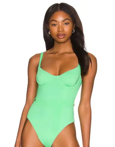 We Wore What Danielle 3.0 Underwire One Piece Swimsuit Bright Green L