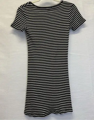 Brandy Melville  Striped Black & White Ribbed Knit Dress - XS/S