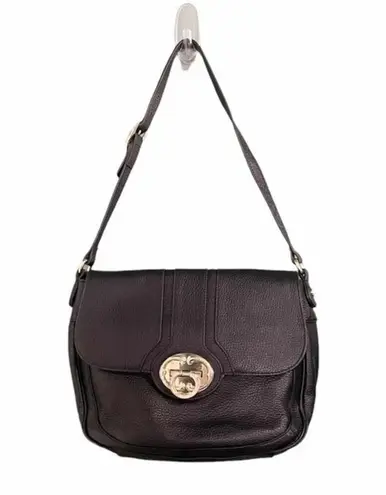 Emma Fox Purse Black Genuine Leather Saddle Bag Preppy Handbag Shoulder Bag
