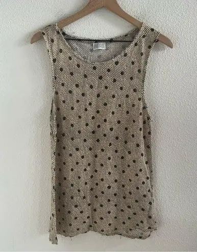 Diesel 100% Linen Black Polka Dot Tunic Dress Top Shirt XS