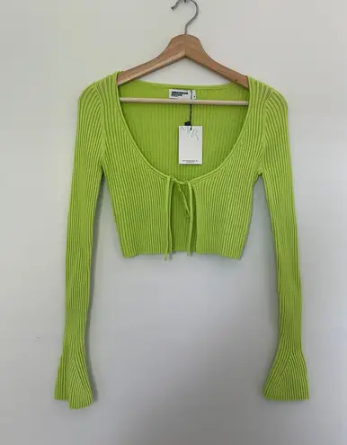 Mistress Rocks Tenderness Lime Ribbed Knit Top