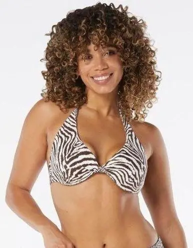 Coco reef Bikini Top Bra Sized Twist Reversible Underwire Cheetah Brown 32/34D