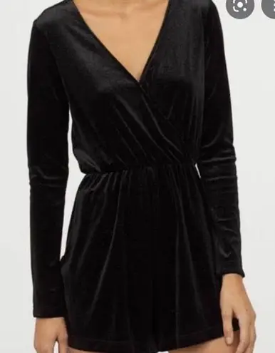 Divided Black Velvet Dress