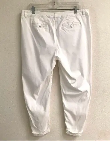 Lane Bryant  white cuffed pants 16