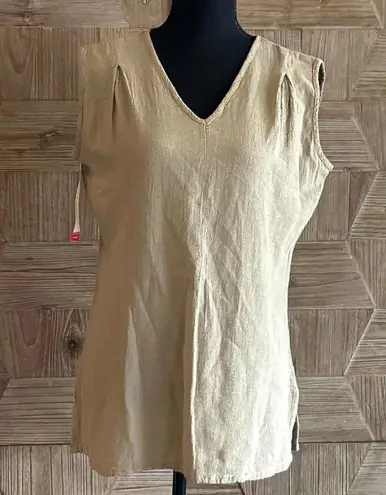 NWT Manta Del Lago Women's Sleeveless Top Khaki Size M Casual Boho Tan Size M