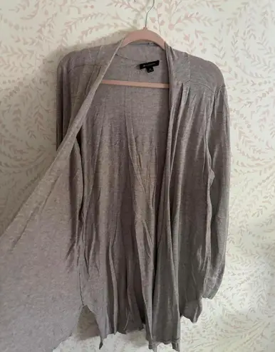 Halston Women's Gray Open Front Cardigan Sweater XL