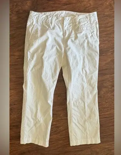 Tory Burch  White Chino Ankle Length Pants Mid Rise Size 27 *Read - Image 1