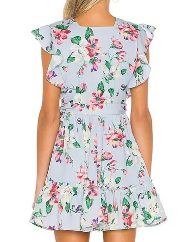 Majorelle NWOT Revolve Misty Floral Light Blue Paradise Mini Dress Small