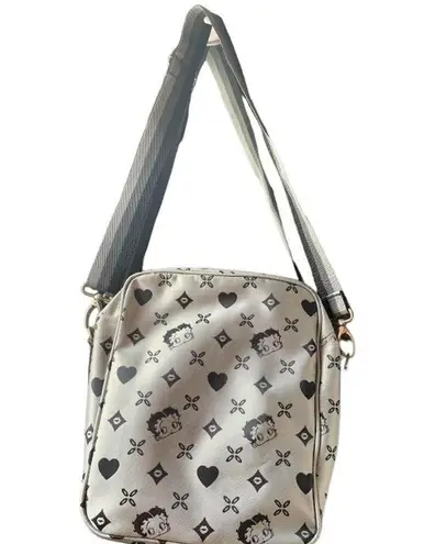 Betty Boop Vintage Black And Grey Cross Body Purse