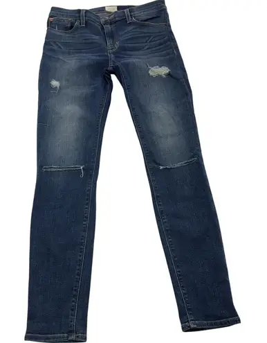 Hudson Jeans Womens 27 Blue Krista Ankle Super Skinny Distressed Stretch Denim - Image 1