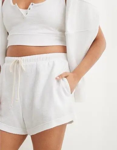 Aerie  Endless Summer High Waisted Restart Lounge Shorts White Small