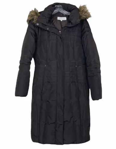 Calvin Klein  Brown Long Puffer Winter Coat Sz XS