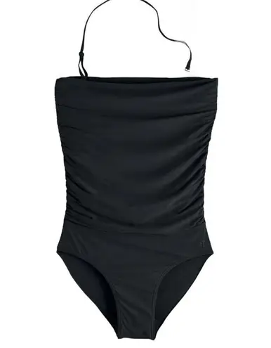 NWT Coolibar Lanikai 3 In 1 Black Ruched Convertible UPF 50 Swimsuit Size Small