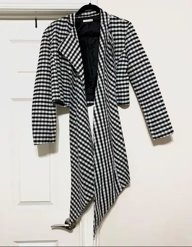 Tome Check Scarf Lapel Jacket Size 2