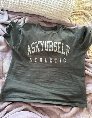 Ask Yurself Athletics t shirt Green Size M