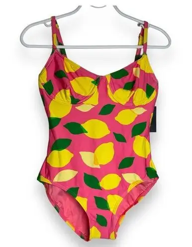 Kate Spade  New York Sea Star Pink Lemon One Piece Swim Bathing Suit NWT Sz S