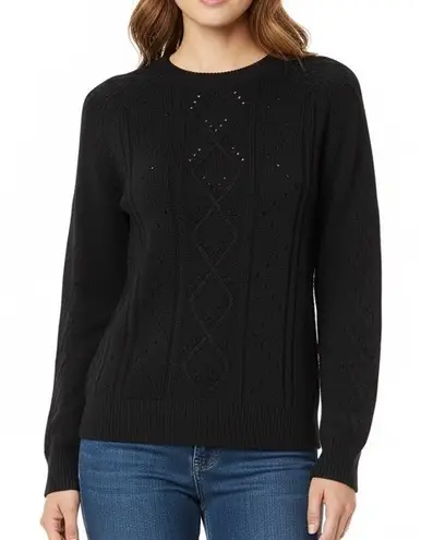 J.Crew J. Crew Black 100% Cotton Long Sleeve Sweater XS Preppy Classic