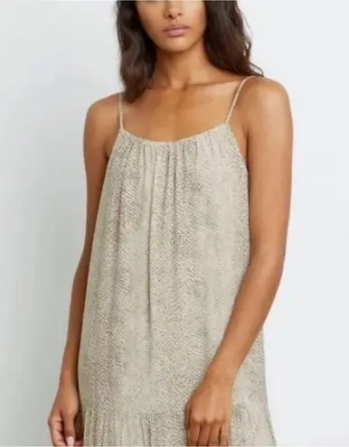 Rails Midi Dress Womens S Adora Snakeskin Animal Print Cream Sleeveless Flowy