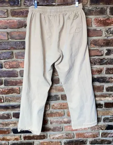 Oak + Fort  Tan Beige Pull-On Straight Leg Drawstring Pants Women's Size Small