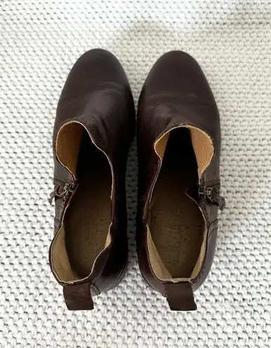 Lucca Lane Oxford Brown Leather Sayge Low Ankle Cut Round Toe Boots Booties 9.5