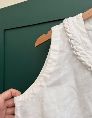 See By Chloe White Sleeveless Linen Flax Dress Nautical A Line