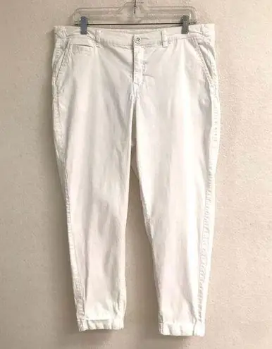 Lane Bryant  white cuffed pants 16