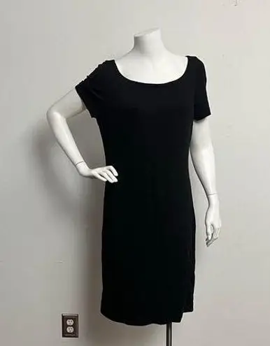 Lafayette 148 New York Women's Black Short Sleeve Sheath Dress Size 10